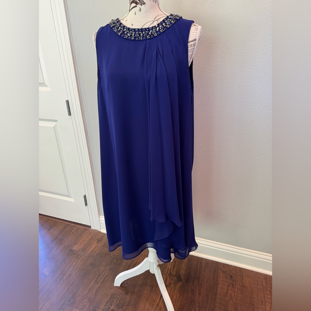 Vince Camuto Cocktail Dress with Embellished Neckline